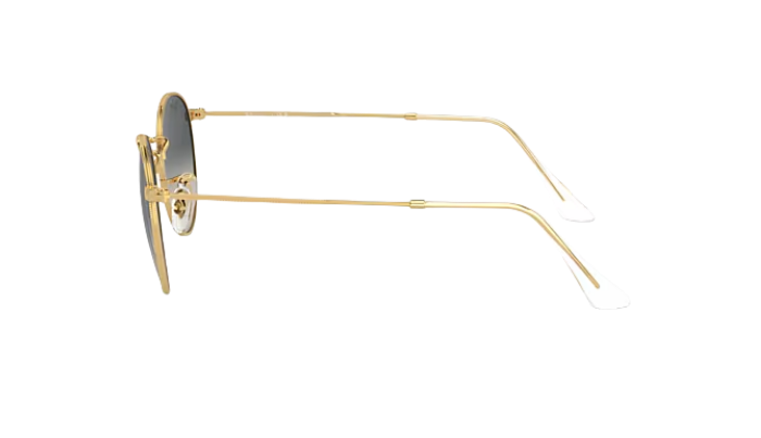 Gold-framed sunglasses on a white background