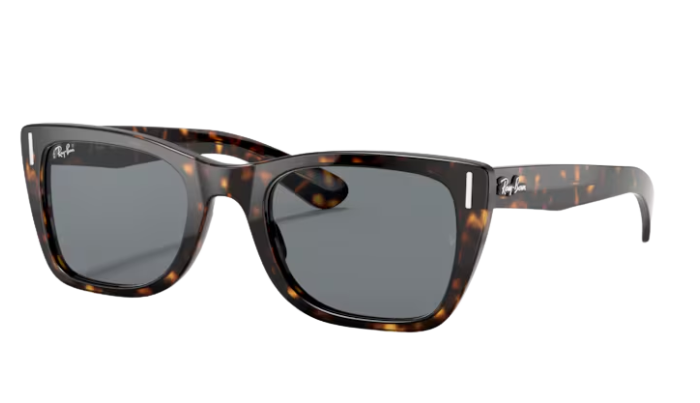 Ray-Ban Sunglasses with tortoiseshell frame and dark lenses on a white background