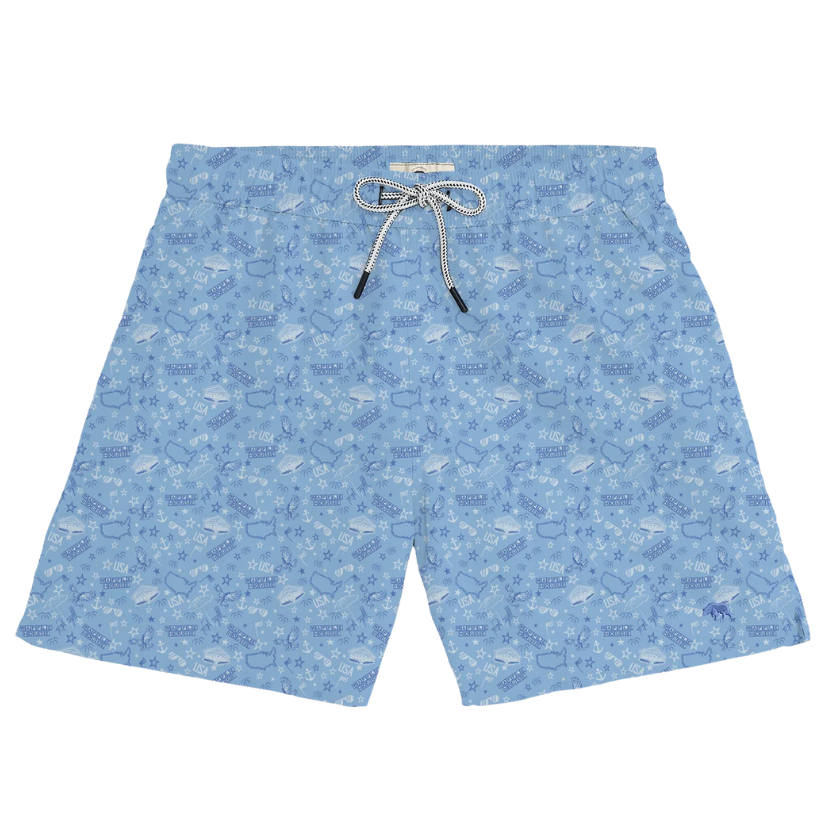 Onward Reserve - Waffle House Patriotic Swim Trunks
