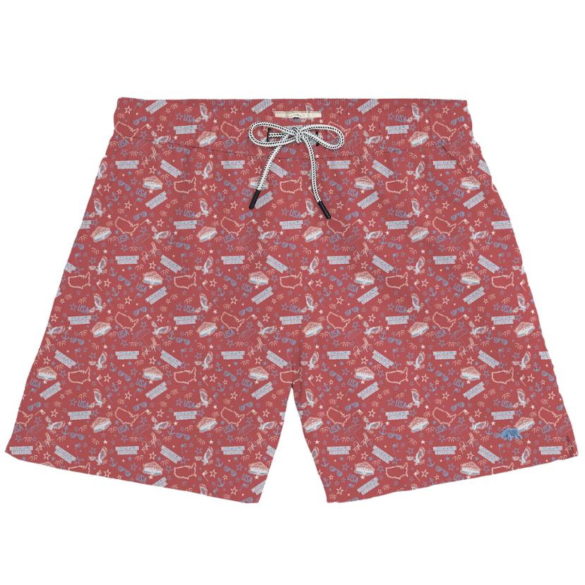 Onward Reserve - Waffle House Patriotic Swim Trunks