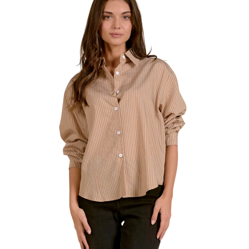 Britt Button Down Stripe Shirt