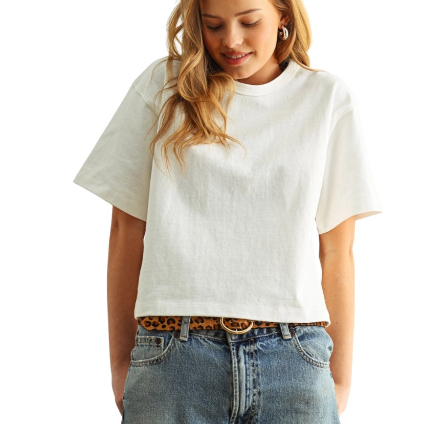 Linen Knitted Short Sleeve Top