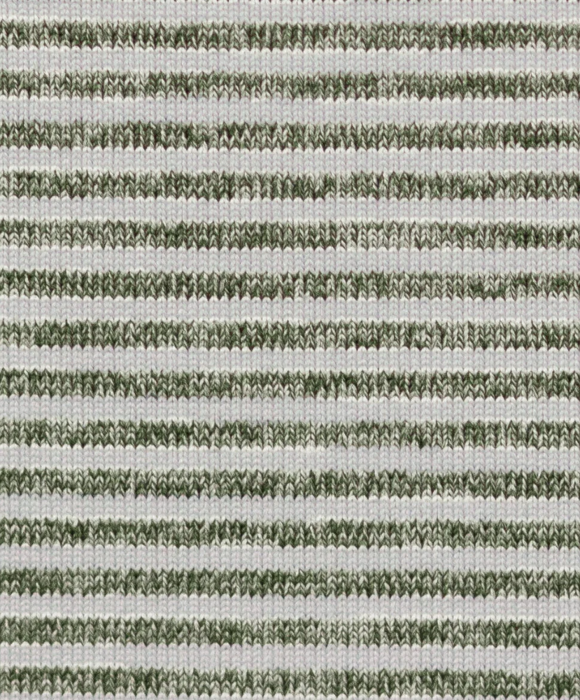Textured fabric pattern with alternating light and dark green stripes on a white background