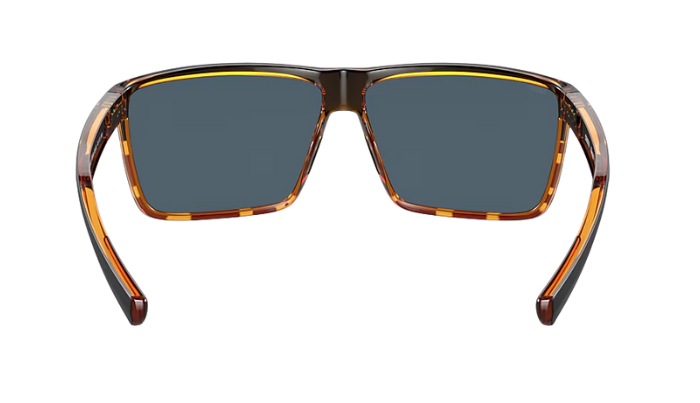 Costa Sunglasses with tortoiseshell frame and gray lenses on a white background