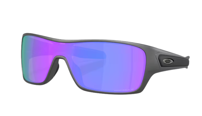 Oakley Sunglasses with purple lenses on a white background