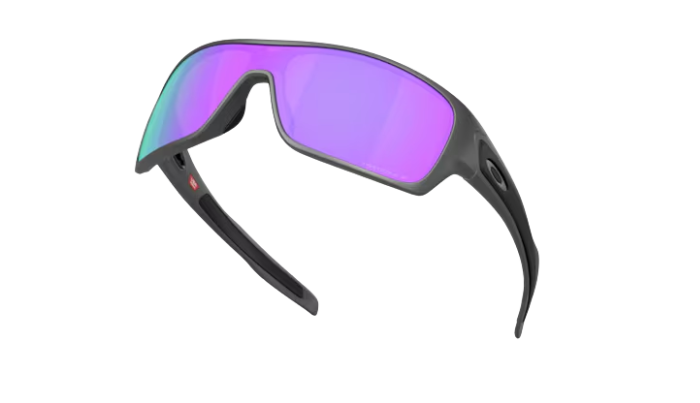 Oakley Sunglasses with purple lenses on a white background