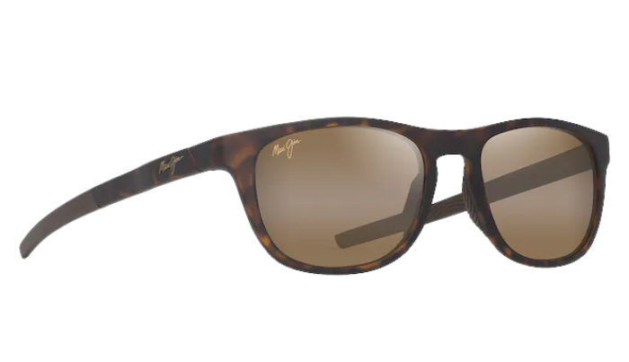 Maui Jim Sunglasses with tortoiseshell frame and brown lenses on a white background Melemele