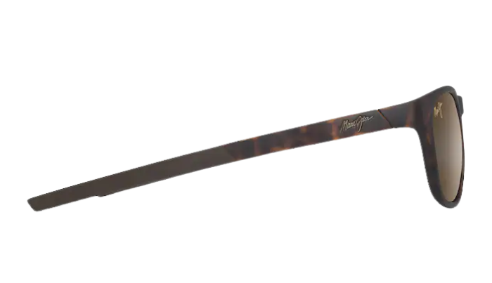 Maui Jim Sunglasses with tortoiseshell frame and brown lenses on a white background Melemele