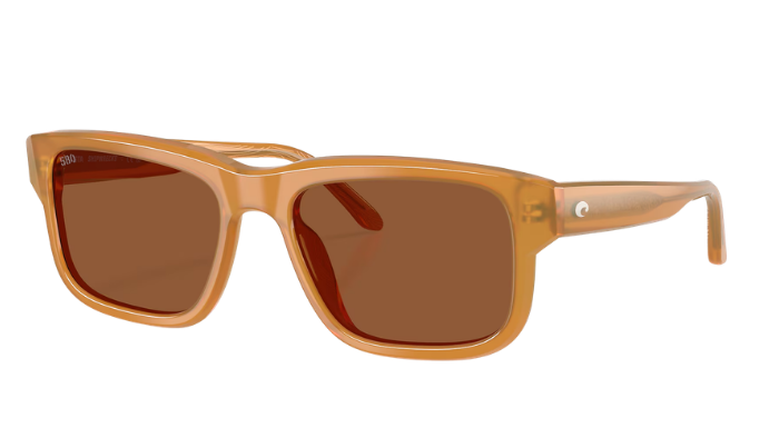 Brown sunglasses with a white background