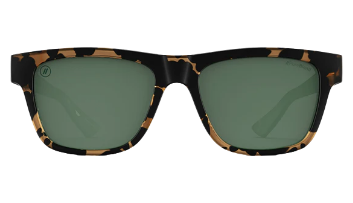Blenders Sunglasses with a tortoise frame on a white background