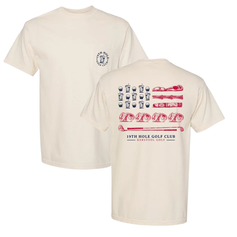 Barstool - 19th Hole Flag Pocket Tee