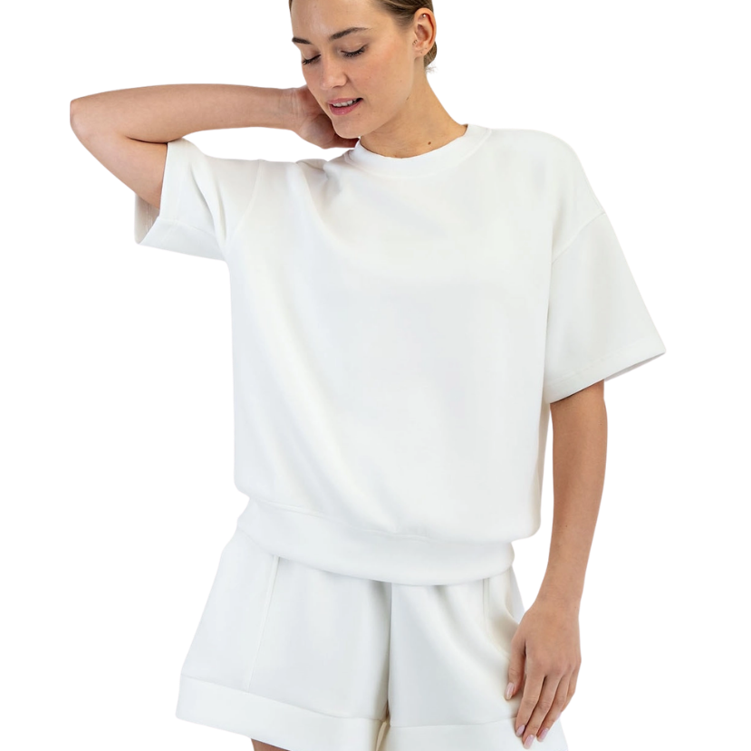Modal Poly Span Short Sleeve Top