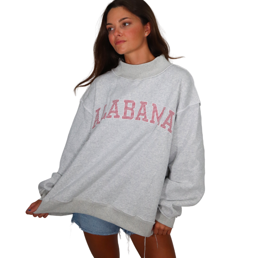 ALABAMA Embroidered Mockneck Sweatshirt