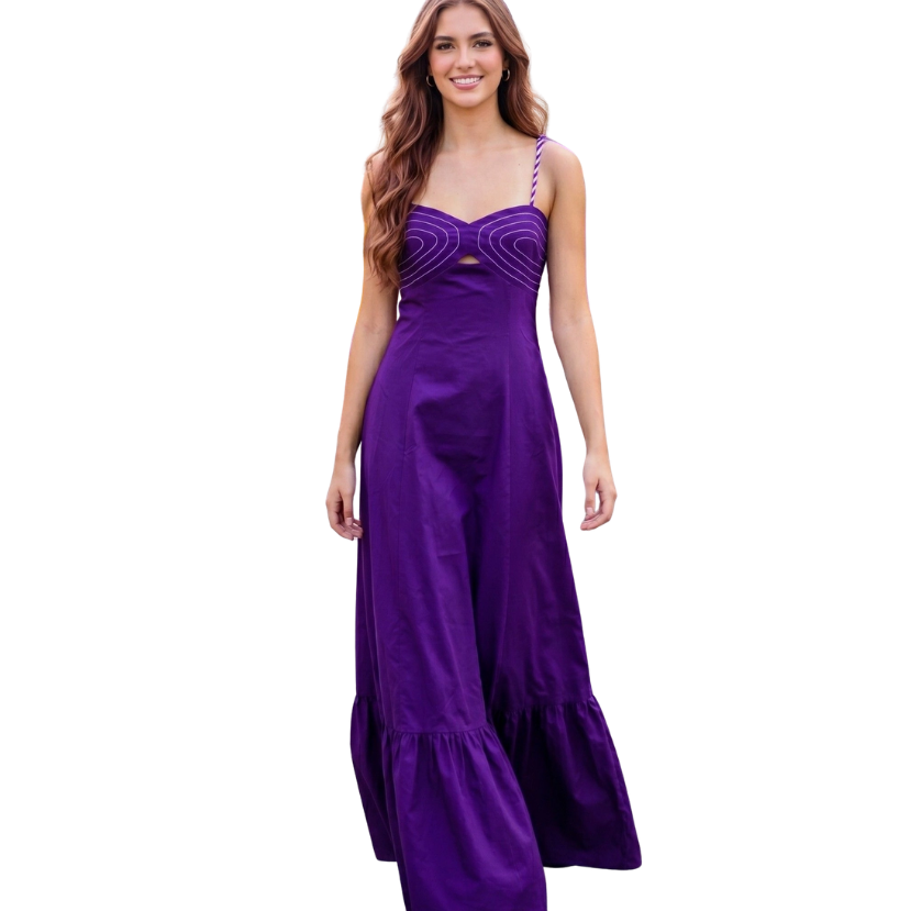 Bailey Braided Shoulder Maxi Dress