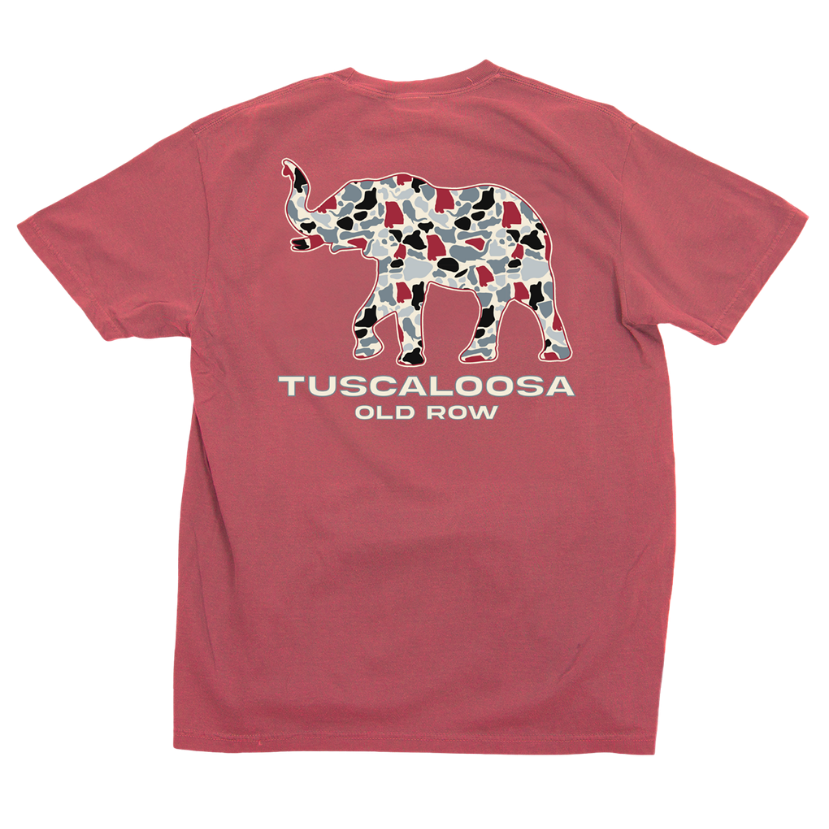 Old Row - Tuscaloosa Camo Elephant Pocket Tee