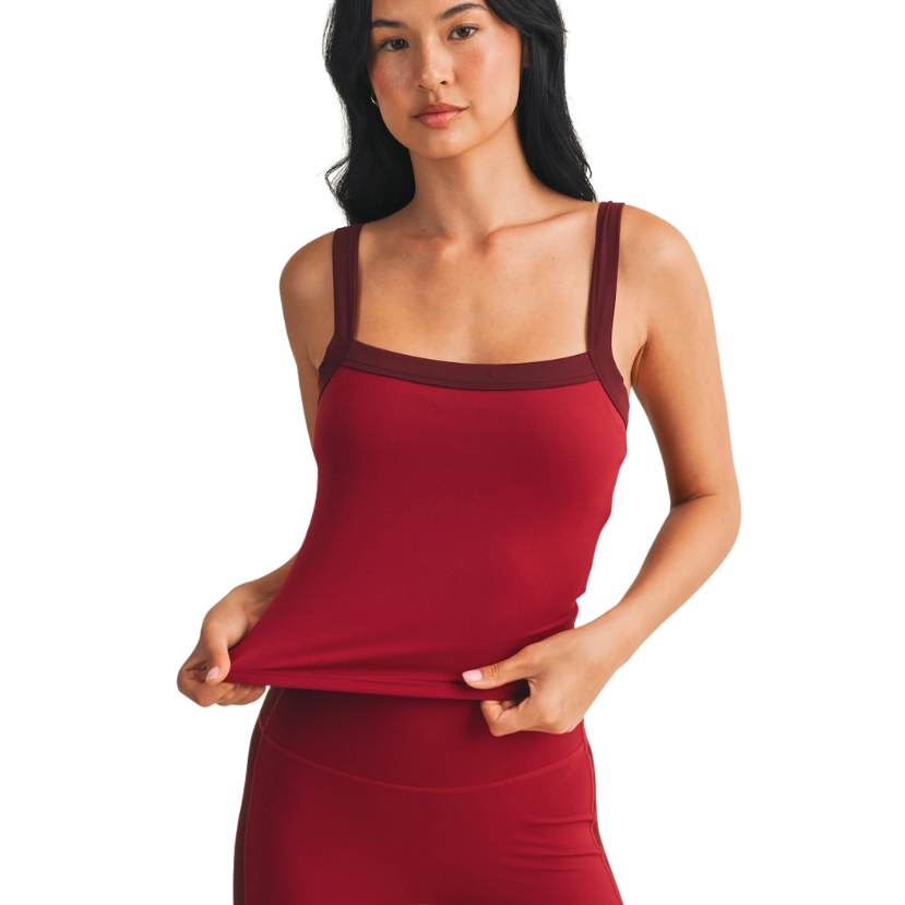 Cait Contrast Block Tank Top