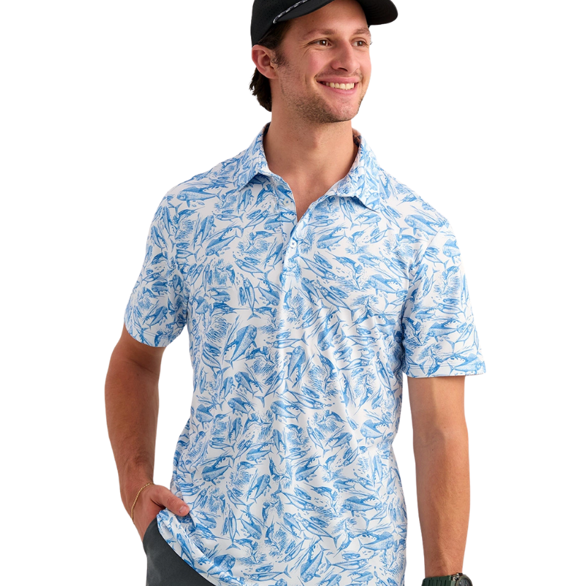 Huk - Pursuit KC Bluewater Blitz Printed Polo