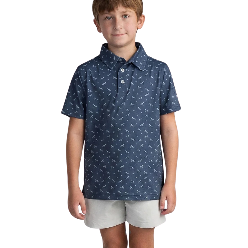 Southern Shirt Co - Boys Uplands Unleashed Printed Polo