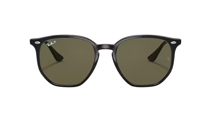 Ray-Ban Black sunglasses with a white background