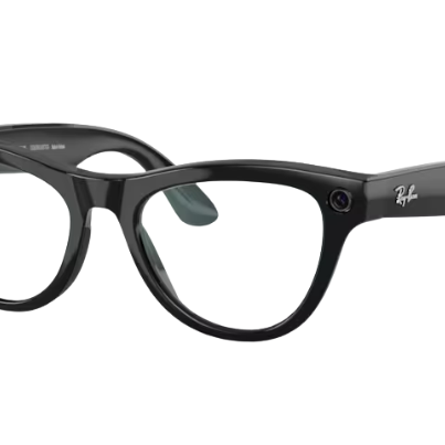 Black eyeglasses on a white background
