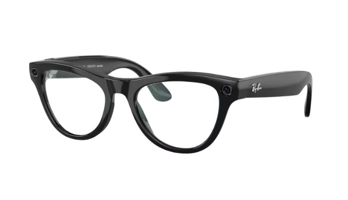 Black eyeglasses on a white background