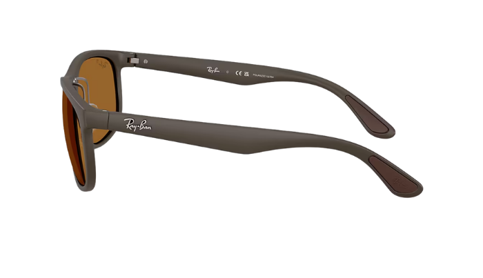 Ray-Ban RB4468 Sunglasses with brown lenses and black frame on a white background