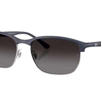 Ray-Ban RB4469 Sunglasses with dark blue frame and polarized gradient lenses on a white background