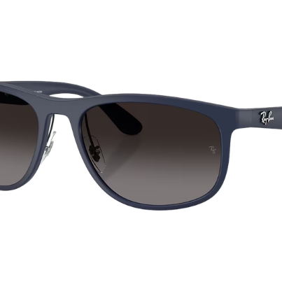 Blue Ray-Ban RB4468 sunglasses with a white background