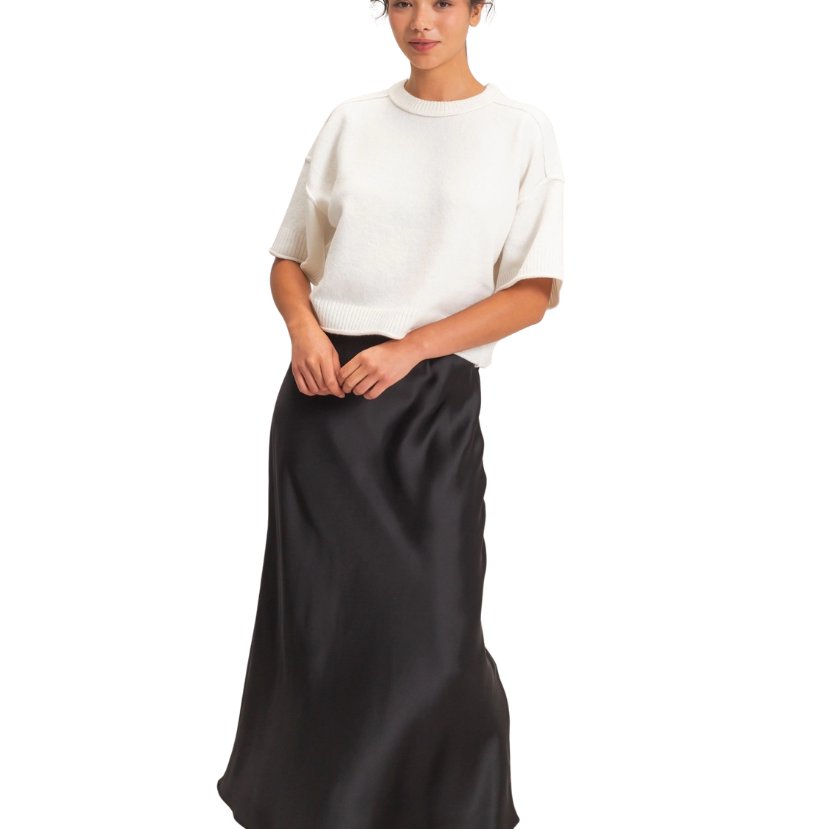 Midnight Muse Silk Skirt