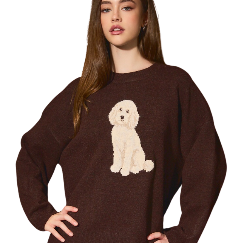 Cockapoo Dog Long Sleeve Sweater