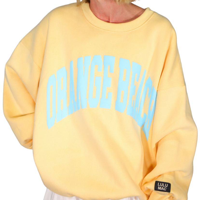 Lulu Mac - Orange Beach Puff Crewneck