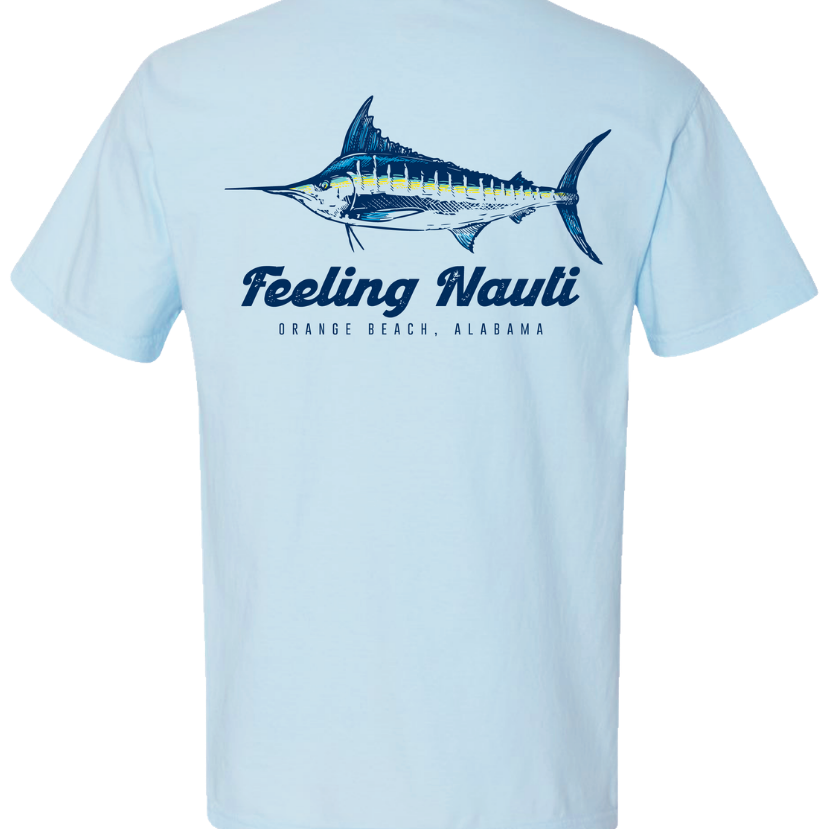 Feeling Nauti - Blue Marlin Pocket T-Shirt