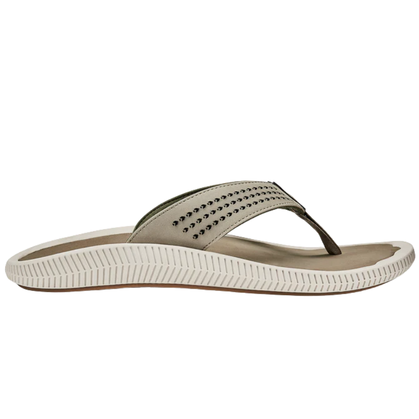 Beige sandal with a white sole on a white background