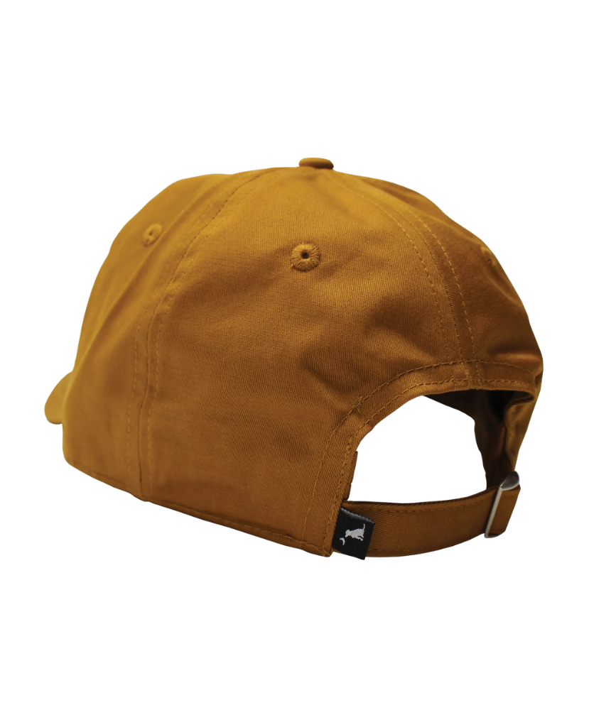 Clay hat with Local Boy branding. Adjustable cloth strap. Dad hat classic look with mid=profile fit.