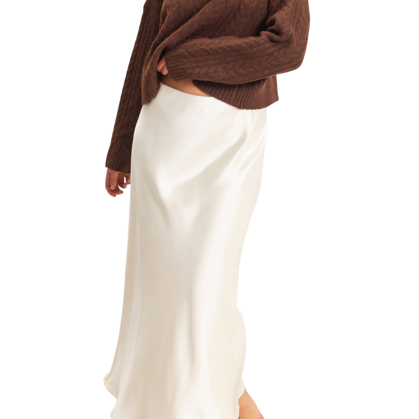 Midnight Muse Silk Skirt