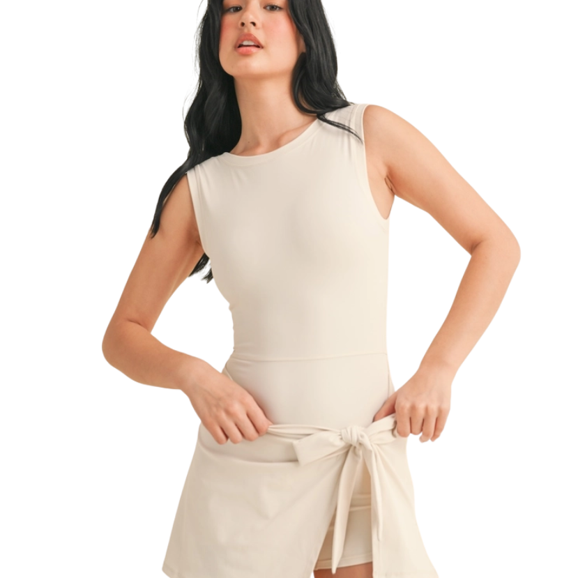 Blakeley Sleeveless Wrap Tie Front Dress