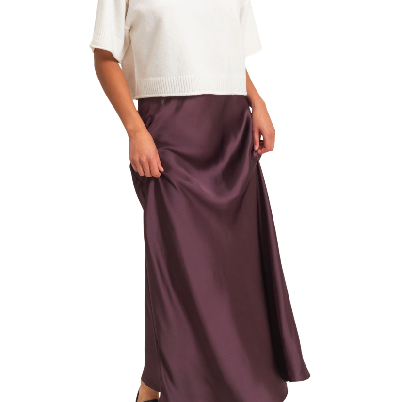 Midnight Muse Silk Skirt