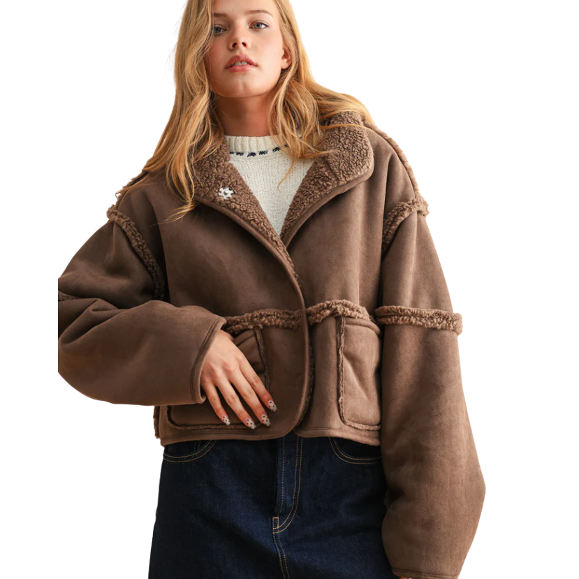 Mimi Suede with Sherpa Reversible Jacket