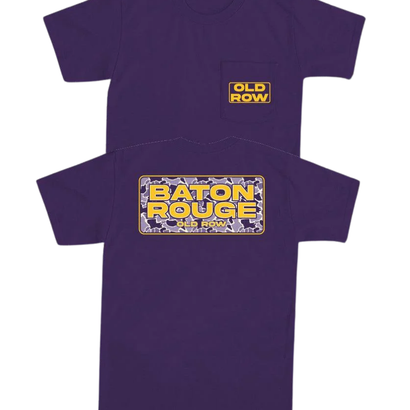Old Row - Baton Rouge Camo Tiger Pocket Tee