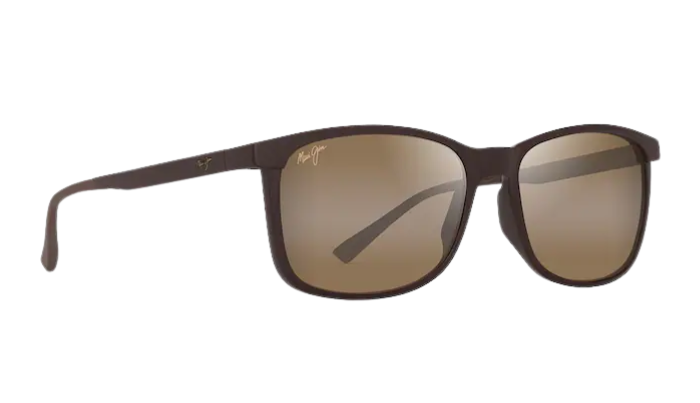 Sunglasses with brown gradient lenses on a white background