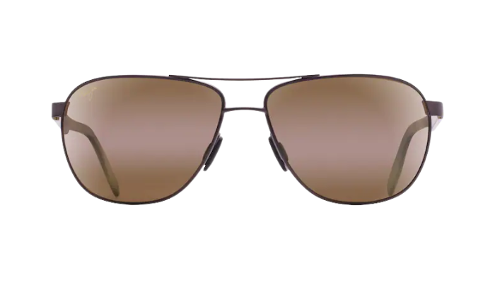 Maui Jim Castles AVIATOR Sunglasses with brown gradient lenses on a white background