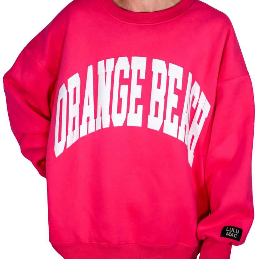 Lulu Mac - Orange Beach Puff Crewneck