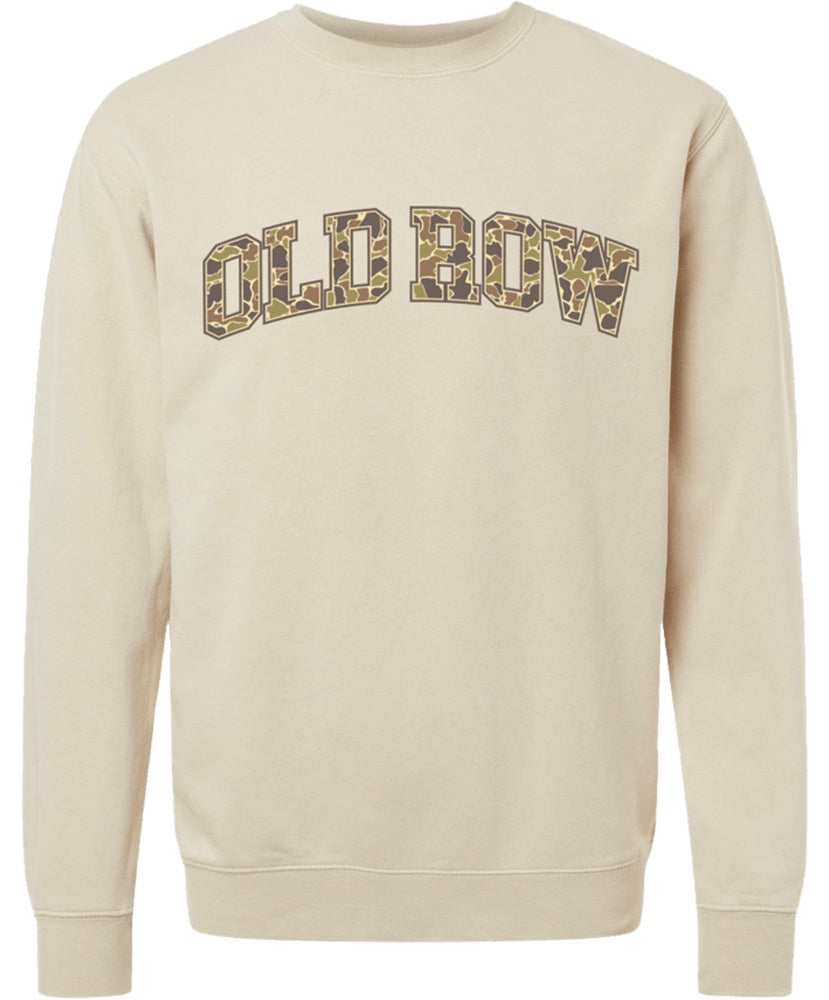 OLD ROW Men's Old Row Camo Pigment Dyed Crewneck - Ivory main image 0
