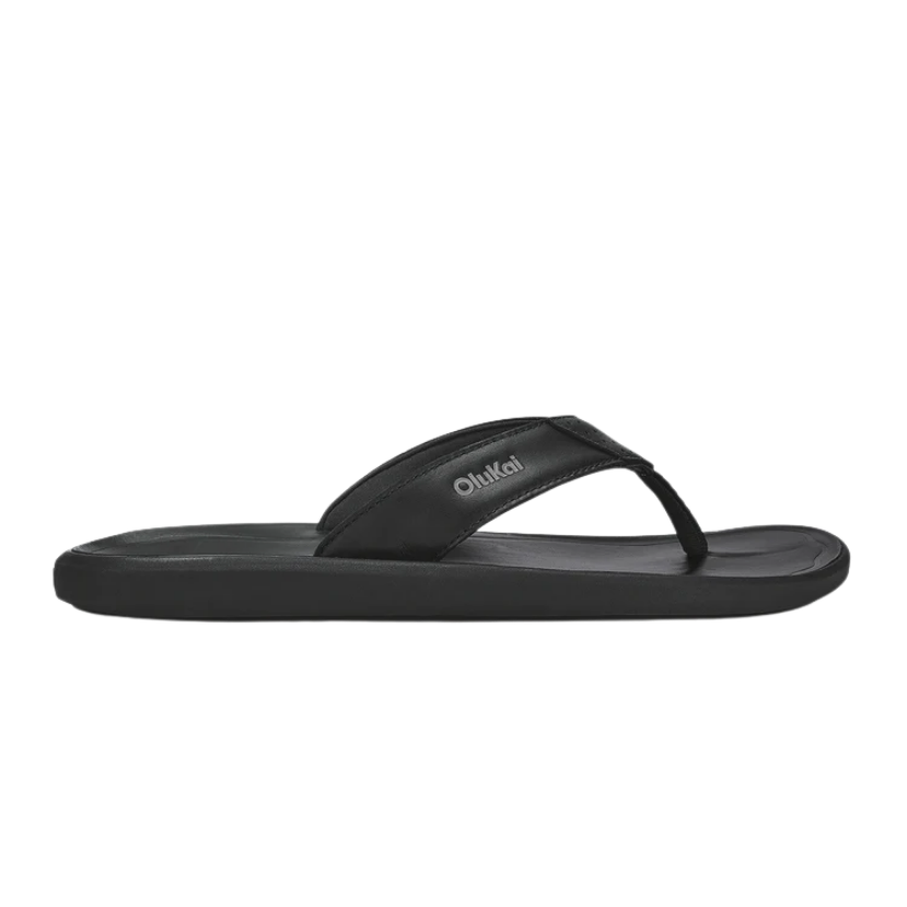 Black Olukai sandal with a on a white background