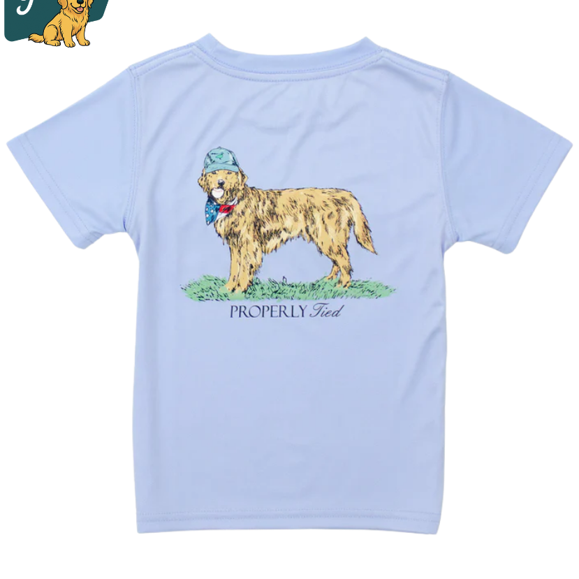 Properly Tied - Boys Performance Tee SS - American Pup