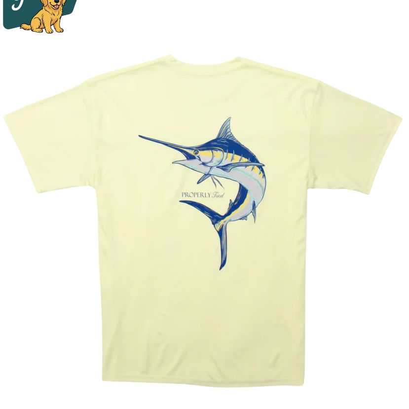 Properly Tied - Boys Performance Tee SS Blue Marlin