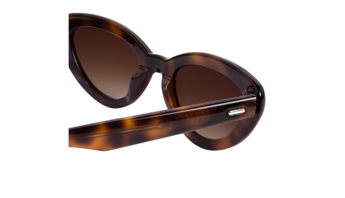 Krewe sunglasses with tortoiseshell frame and brown lenses on a white background
