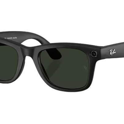 Black sunglasses with a white background