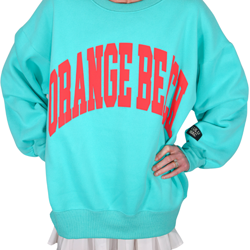 Lulu Mac - Orange Beach Puff Crewneck