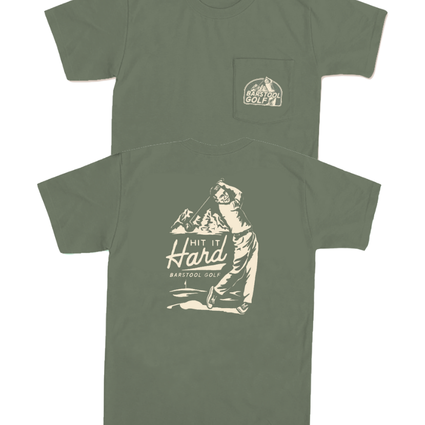 Barstool Sports - Hit It Hard Vintage Golfer Pocket Tee